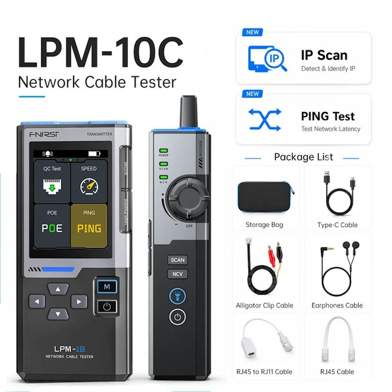 Fnirsi LPM-10C Multifunctional Network Cable Tracker