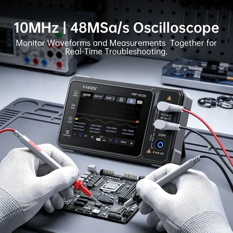 Fnirsi TMP-610S TRMS Multimetre ve Osiloskop (3'ü 1 Arada)